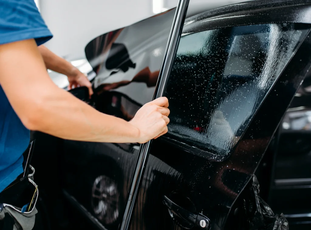 window tinting black